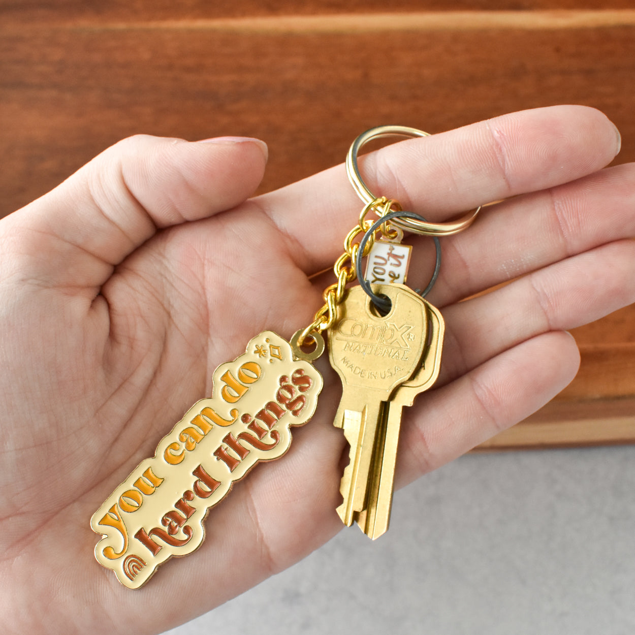 You Can Do Hard Things Keychain