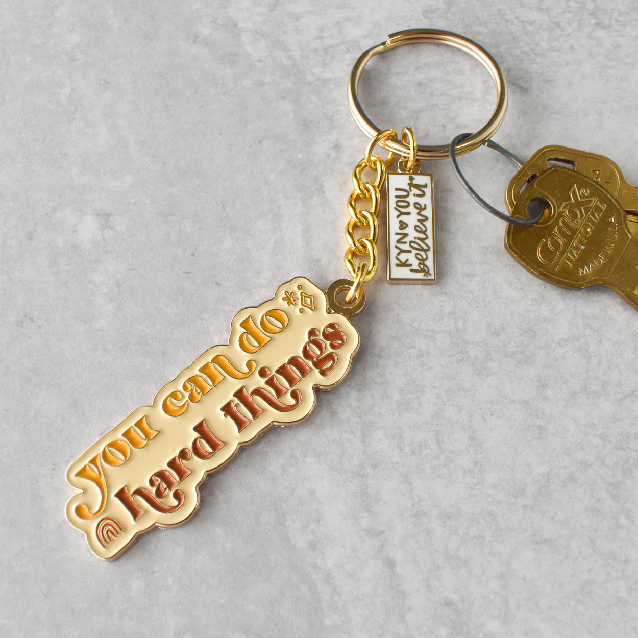 You Can Do Hard Things Keychain