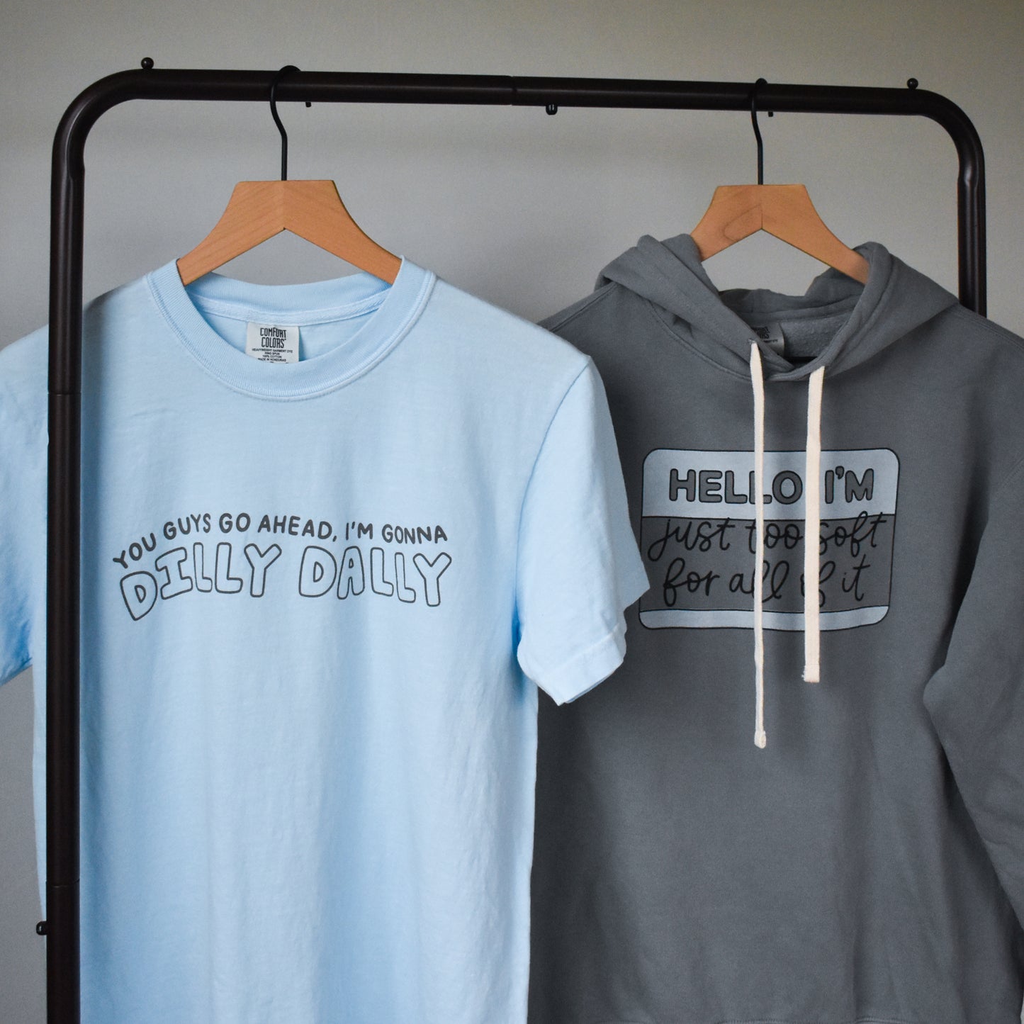 Hello / Too Soft For All Of It Hoodie