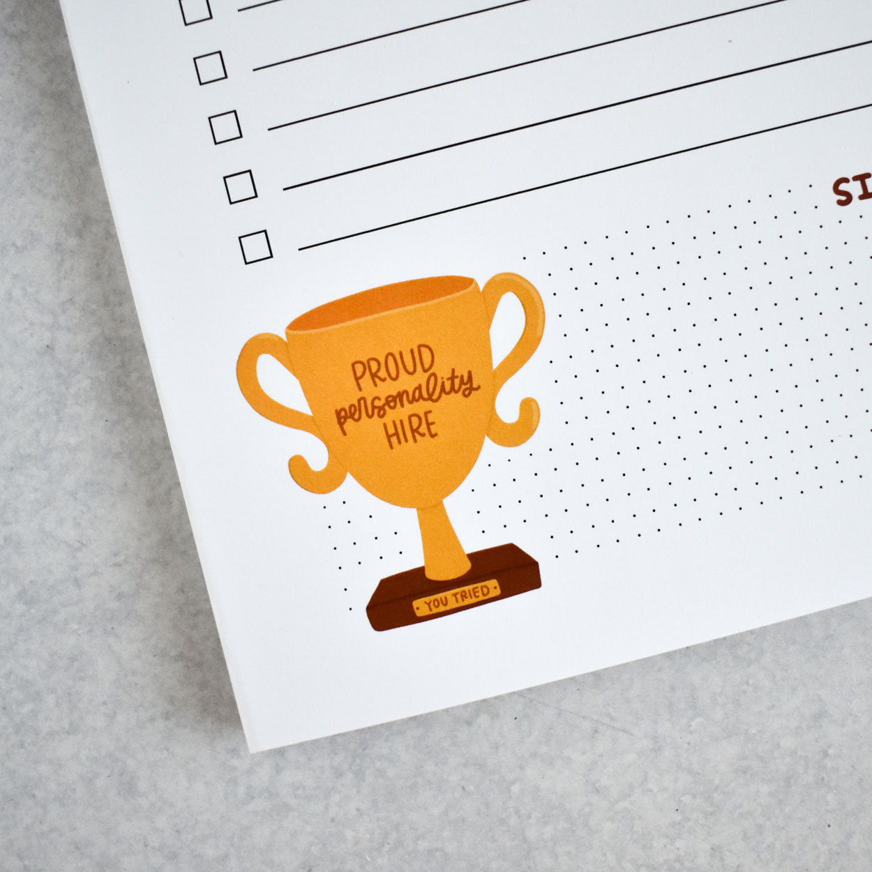 Personality Hire Notepad