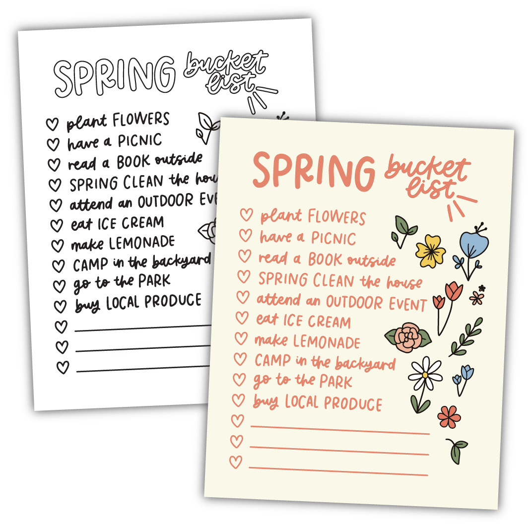 Spring Bucket List, v2 (Digital Download)