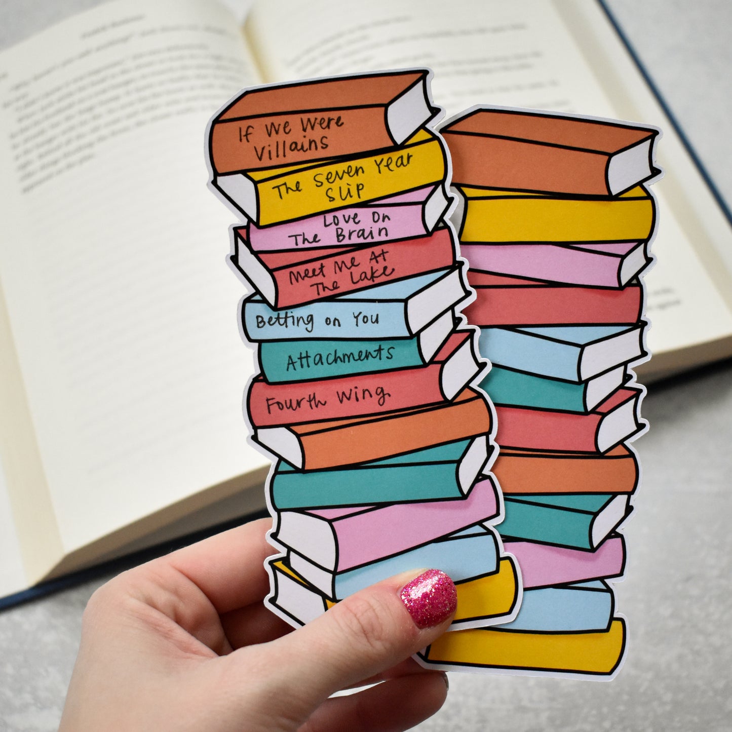 Book Stack Bookmark (Sunny Days)