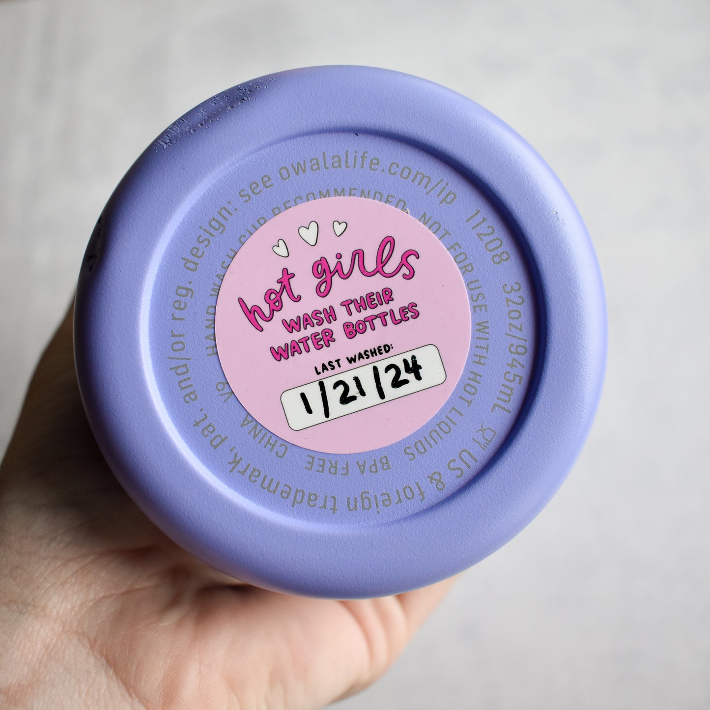Hot Girls Last Washed Sticker (Dry-Erase)