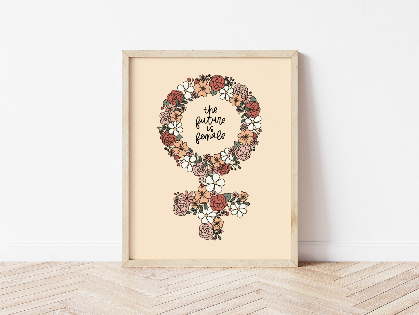 Floral Female Symbol Print