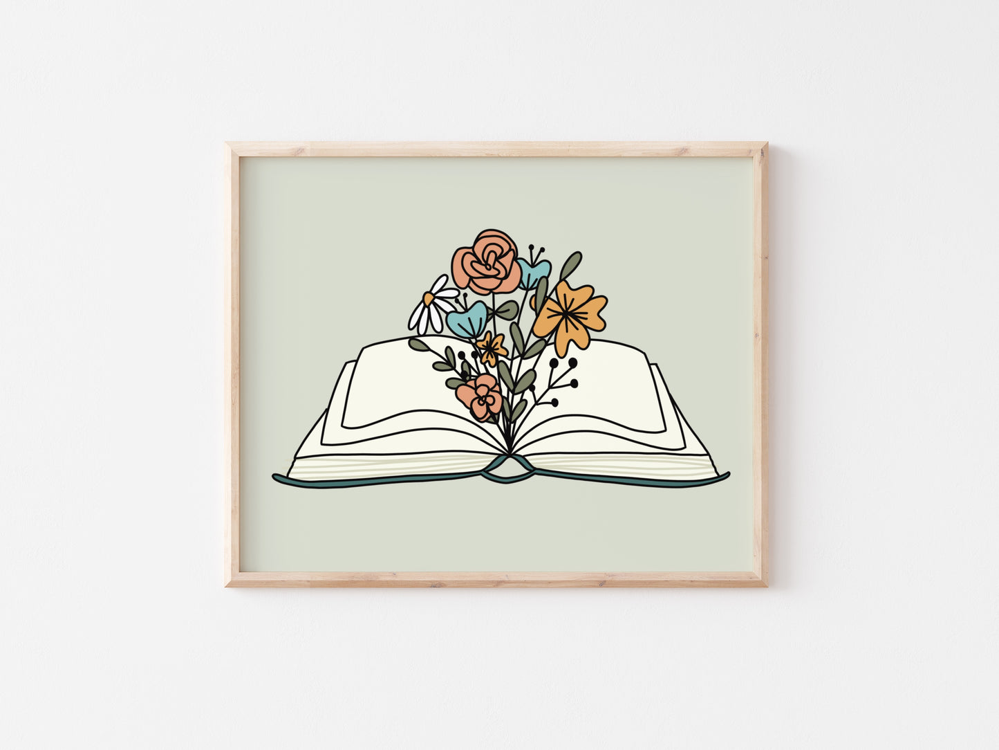 Floral Book Print
