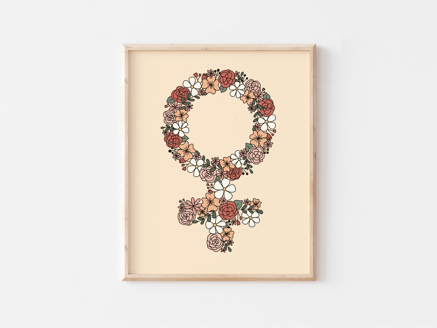 Floral Female Symbol Print