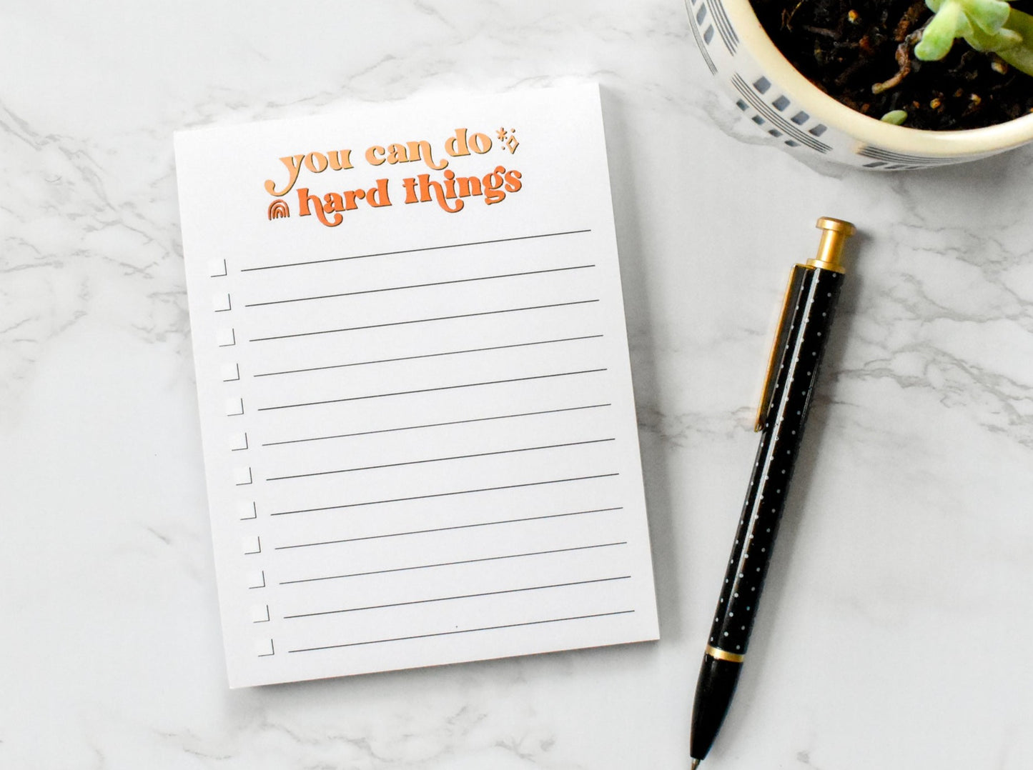You Can Do Hard Things Notepad