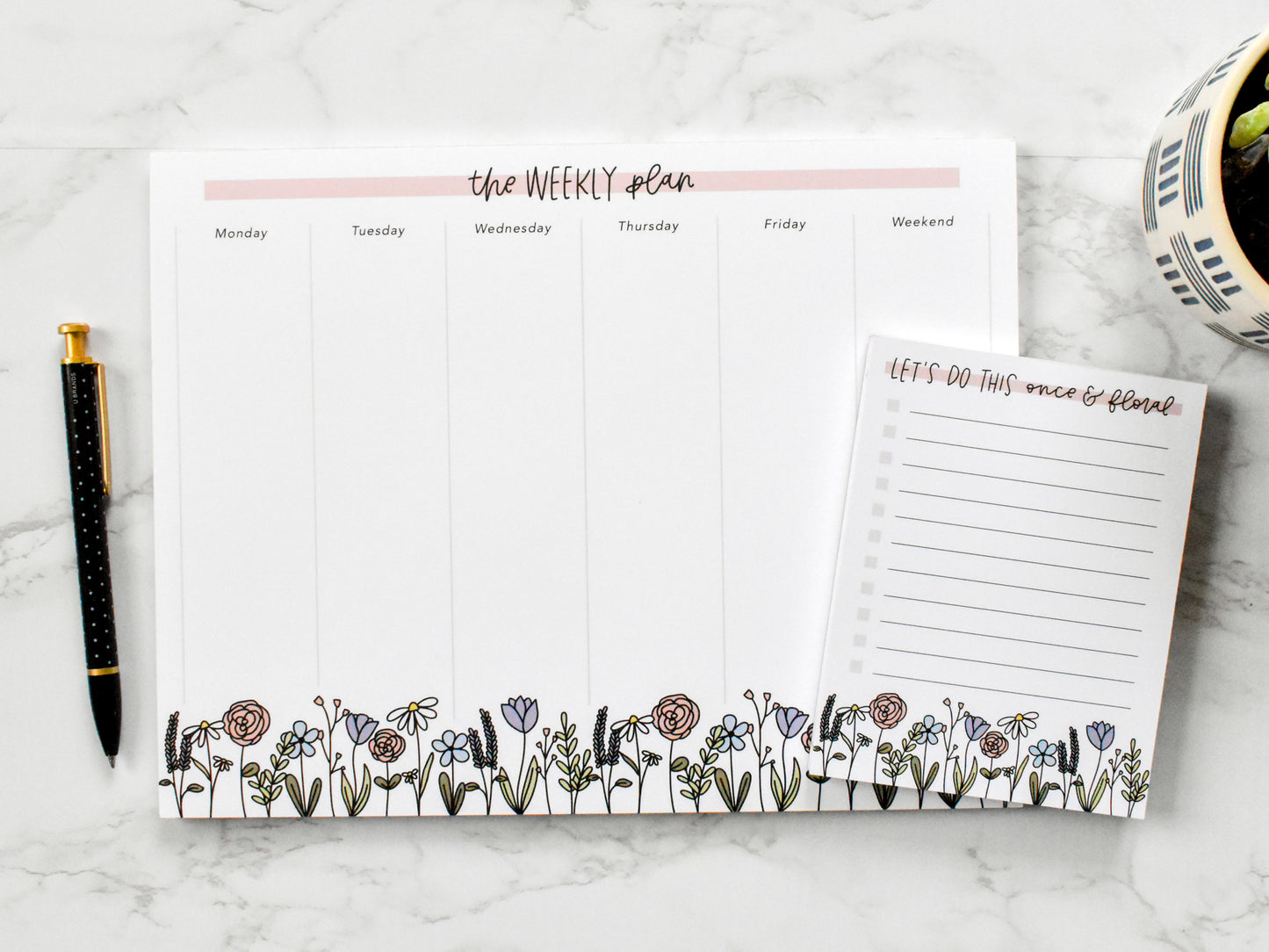Once and Floral Notepad