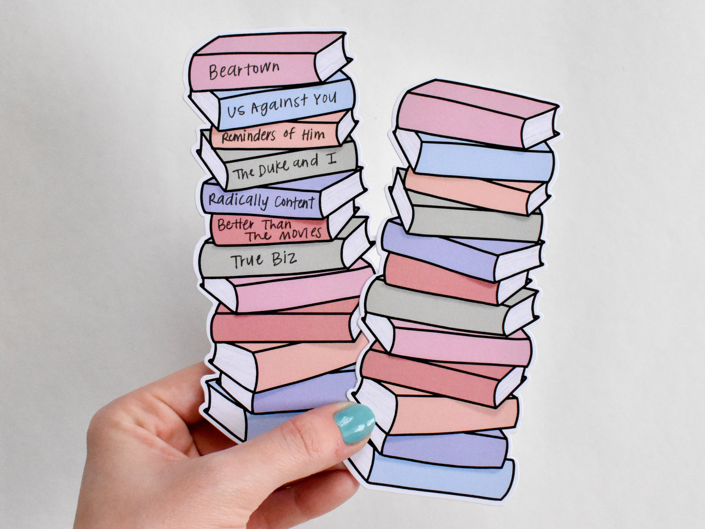 Book Stack Bookmark (Pastel)