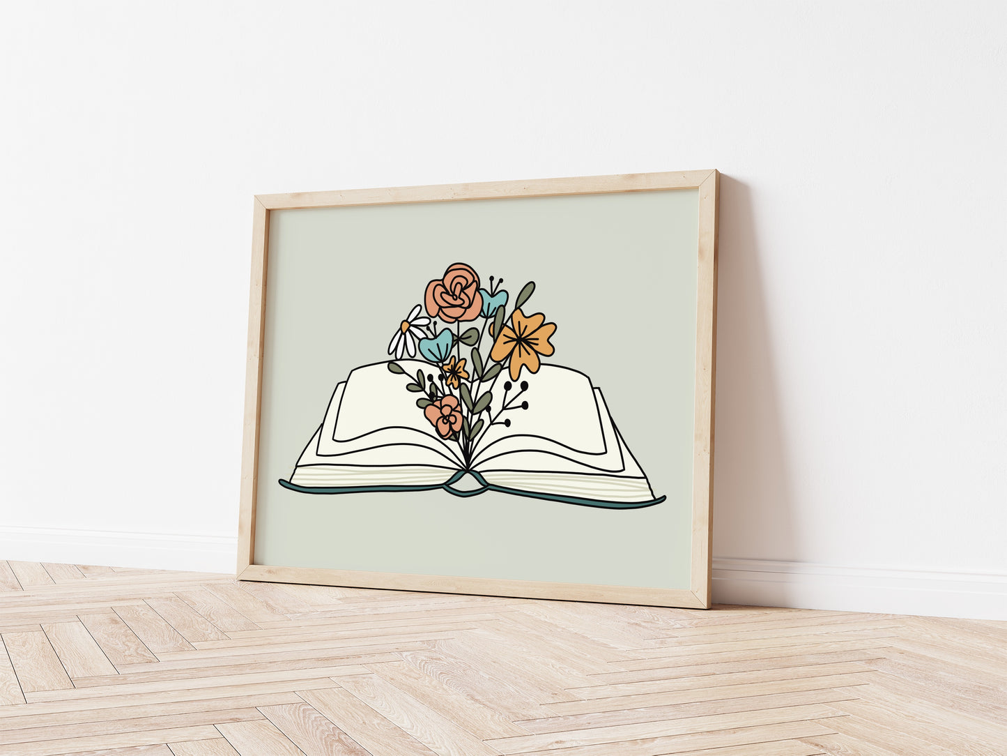 Floral Book Print