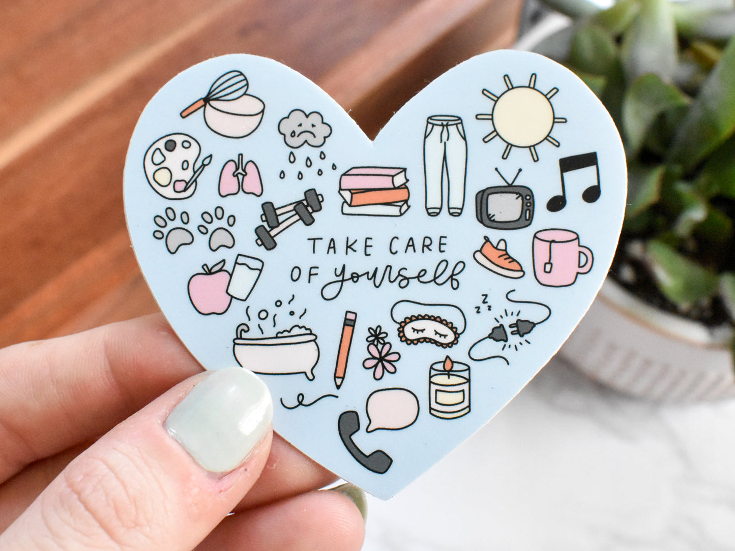Take Care of Yourself Heart Sticker