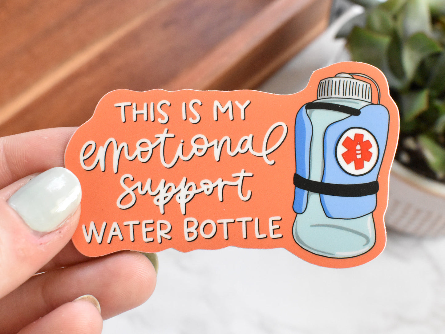 Emotional Support Water Bottle Sticker