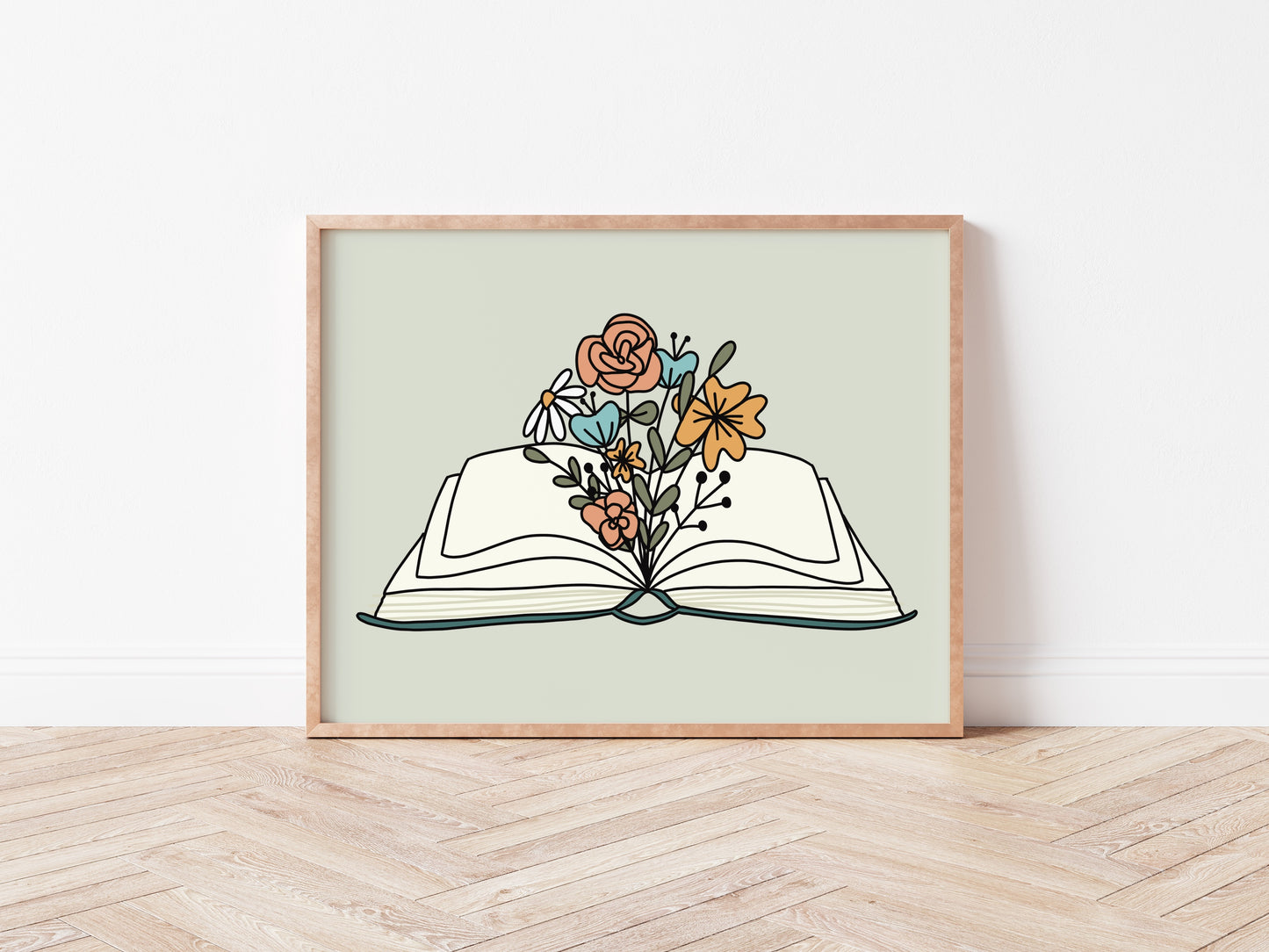 Floral Book Print