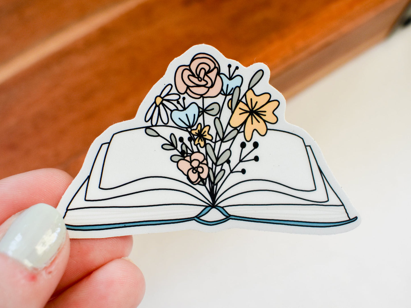 Floral Book Sticker