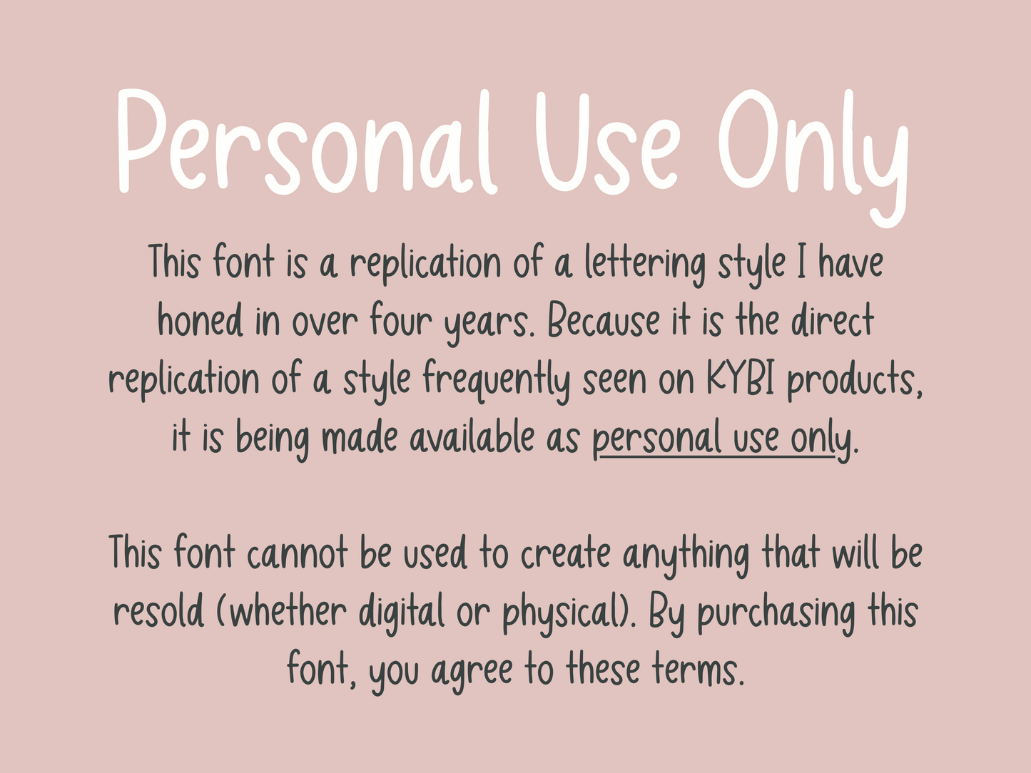 KYBI Handwritten Font (Personal License)