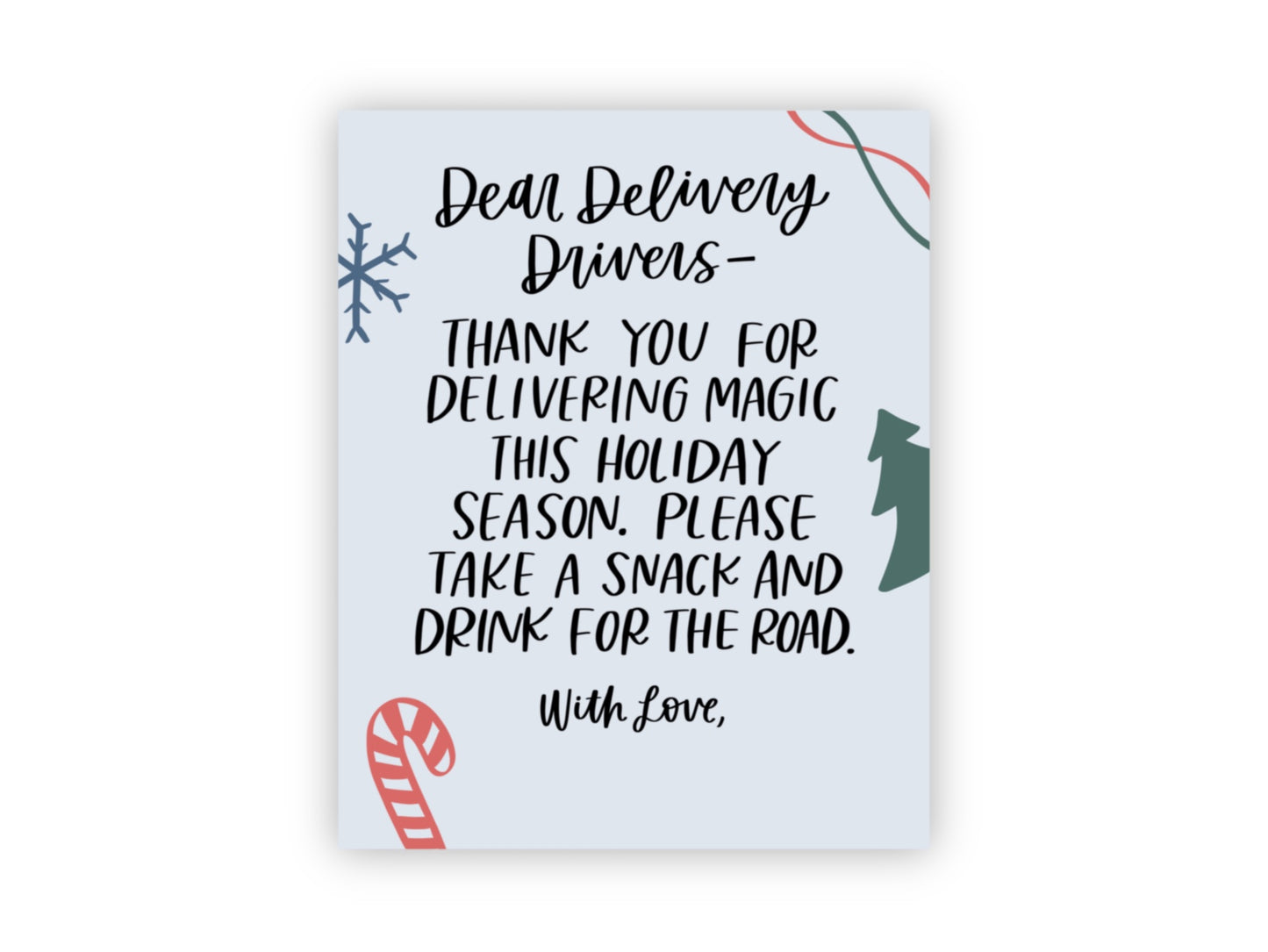 Delivery Driver Sign (Digital Download)