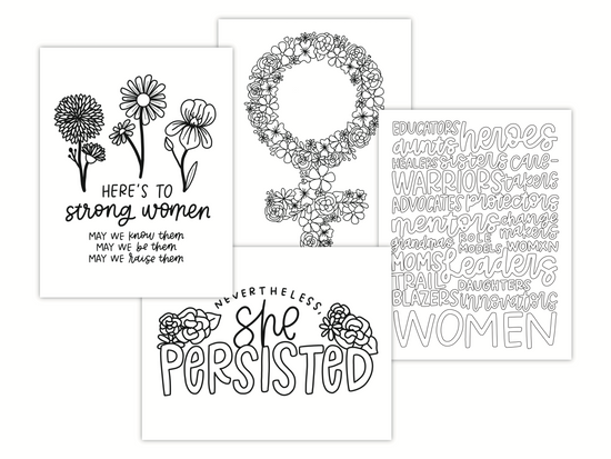 Women's Empowerment Coloring Sheets (Digital Download)