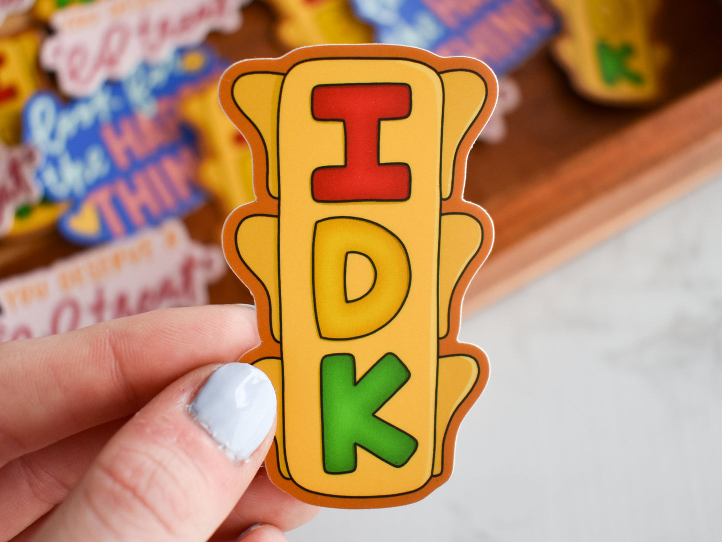 IDK Traffic Light Sticker