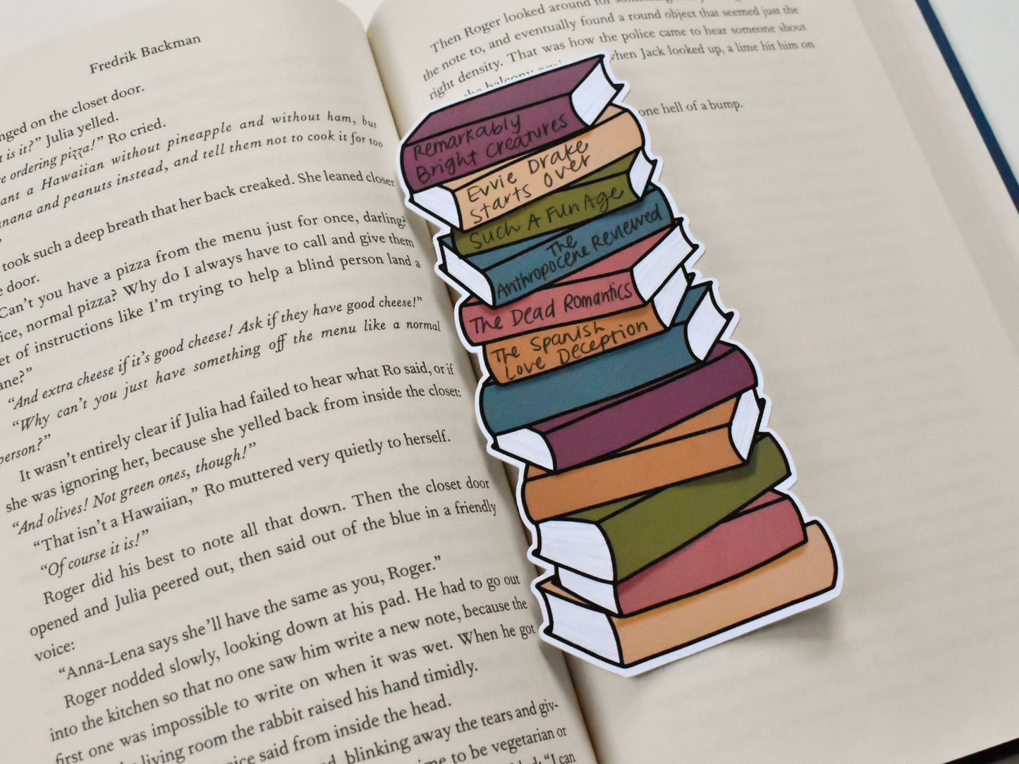 Book Stack Bookmark (Fall)