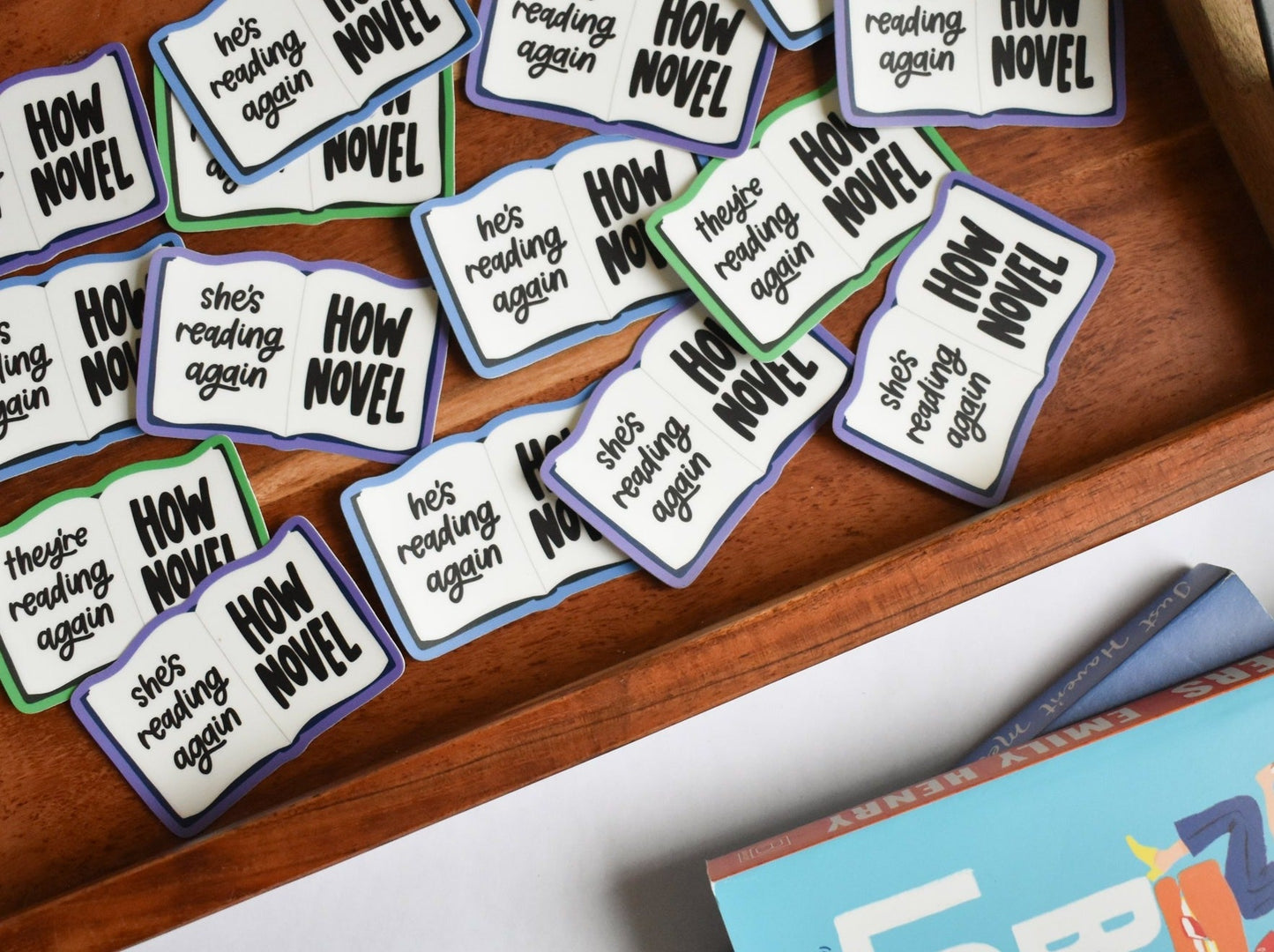 Reading Again, How Novel Sticker