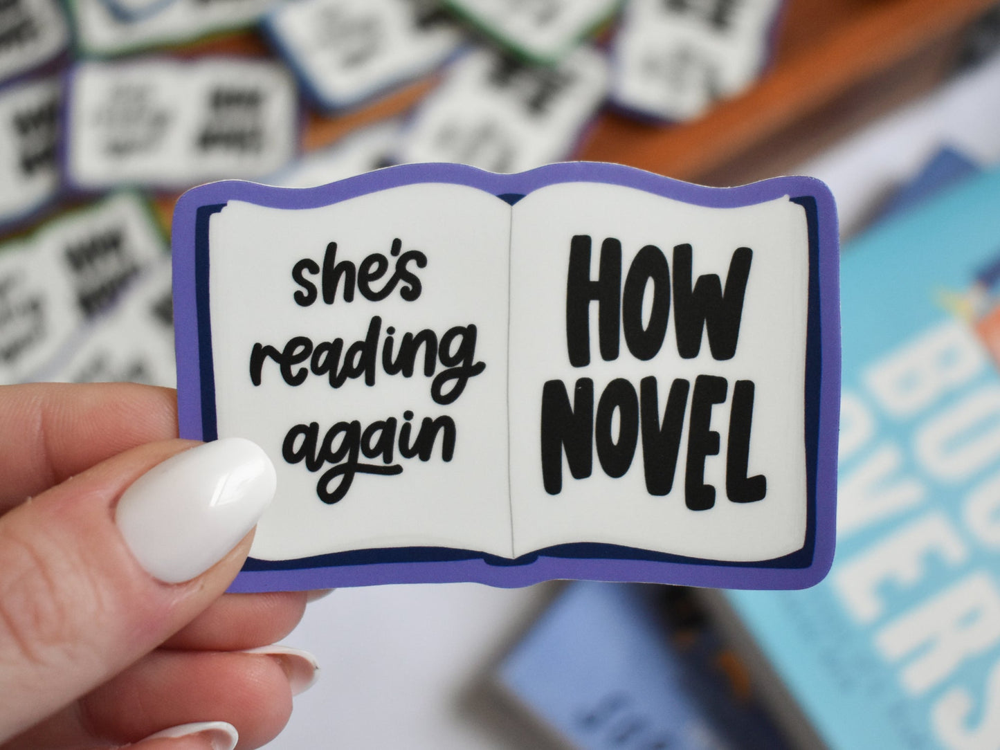 Reading Again, How Novel Sticker