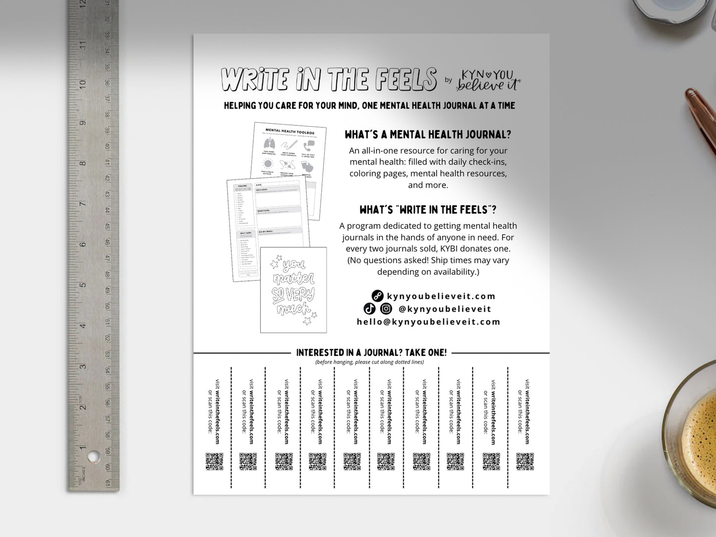 Write In The Feels: Tear-Away Flyer (Digital Download)