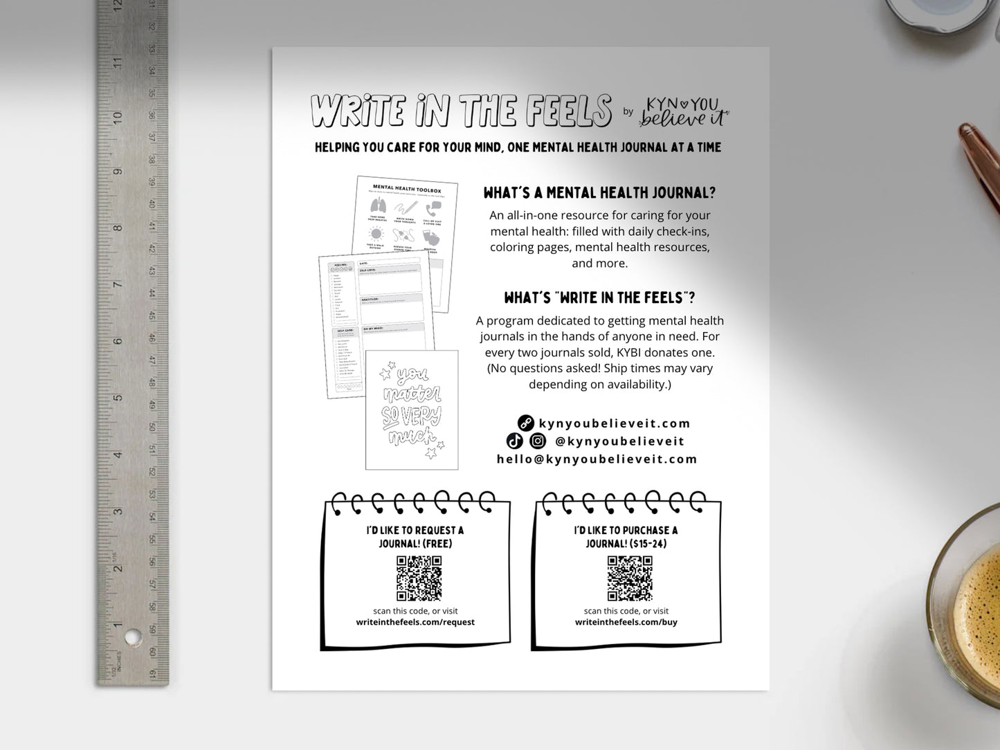Write In The Feels: QR Code Flyer (Digital Download)