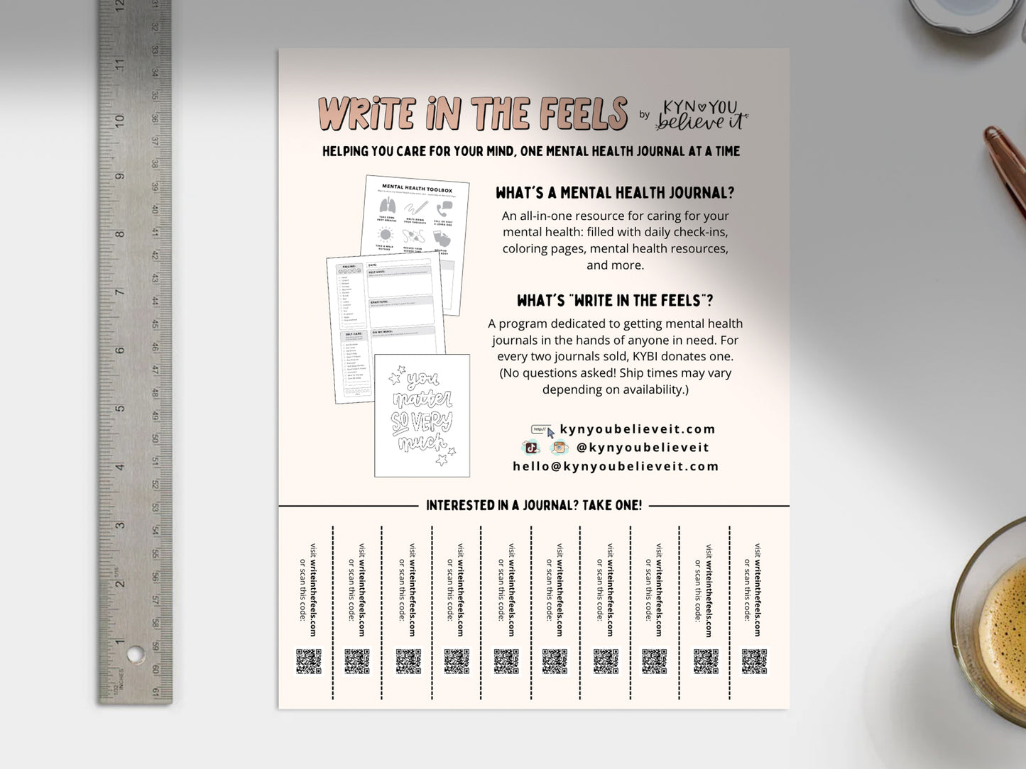 Write In The Feels: Tear-Away Flyer (Digital Download)