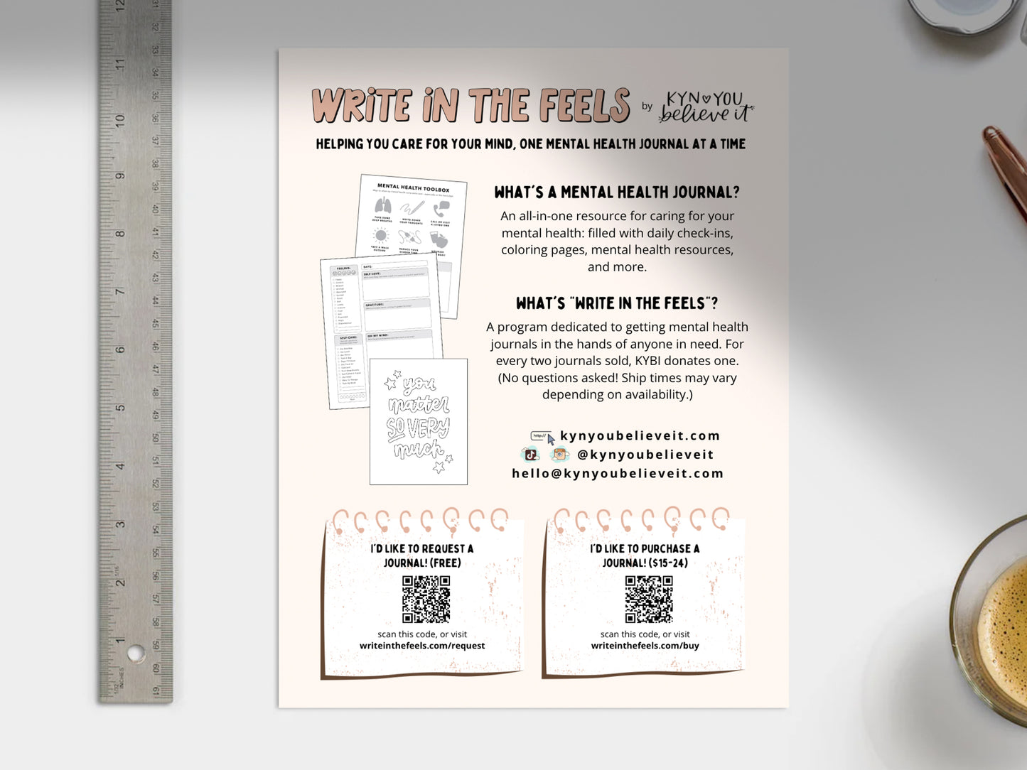 Write In The Feels: QR Code Flyer (Digital Download)