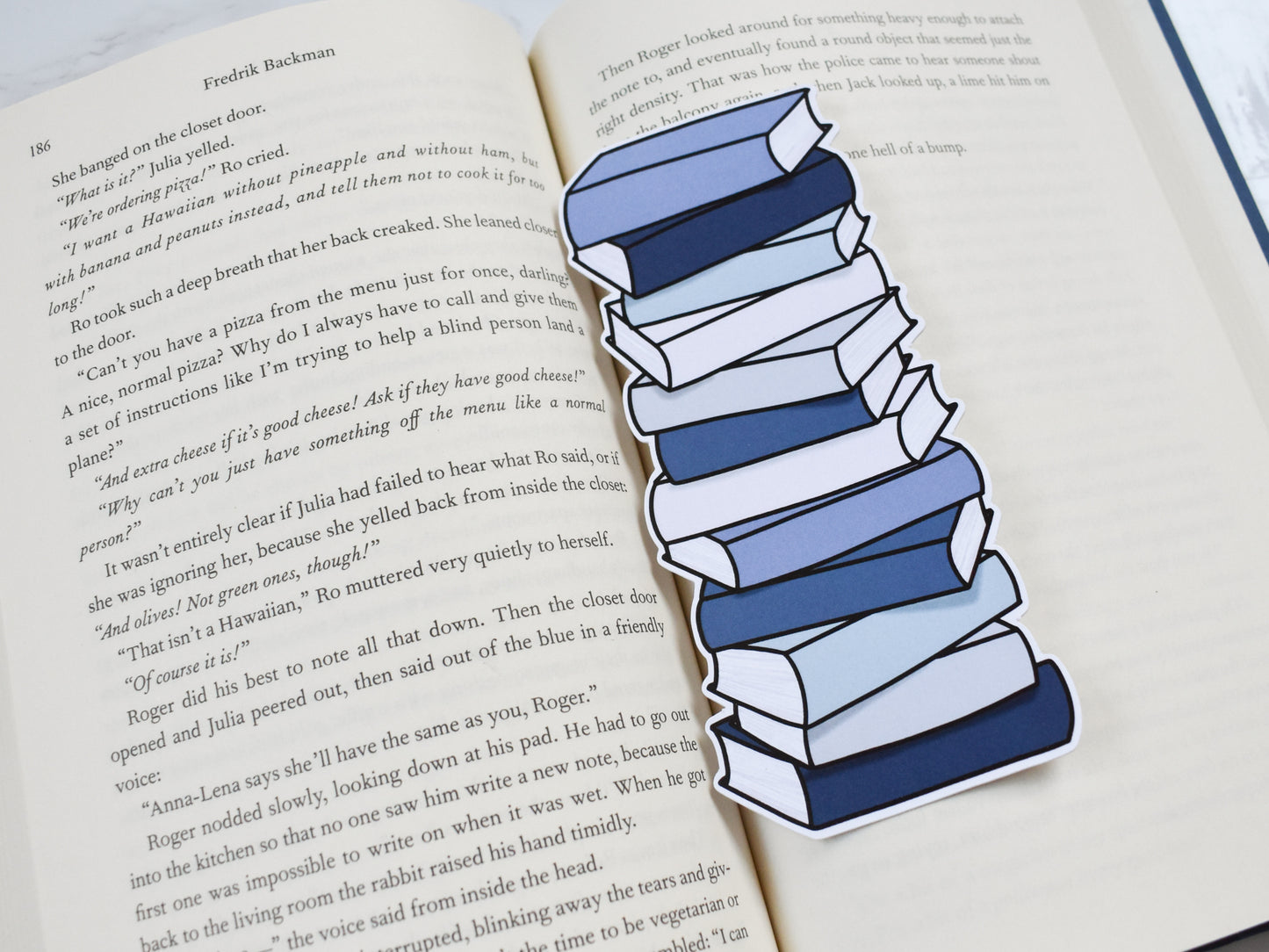 Book Stack Bookmark (Winter)