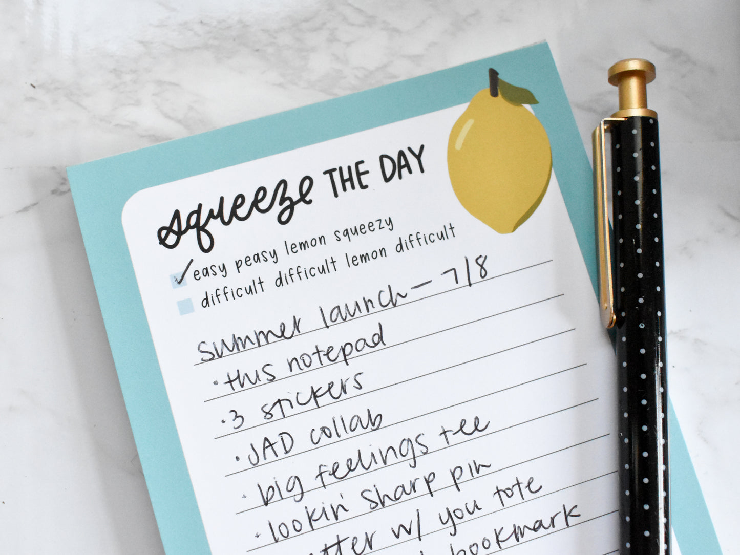 Squeeze the Day Notepad