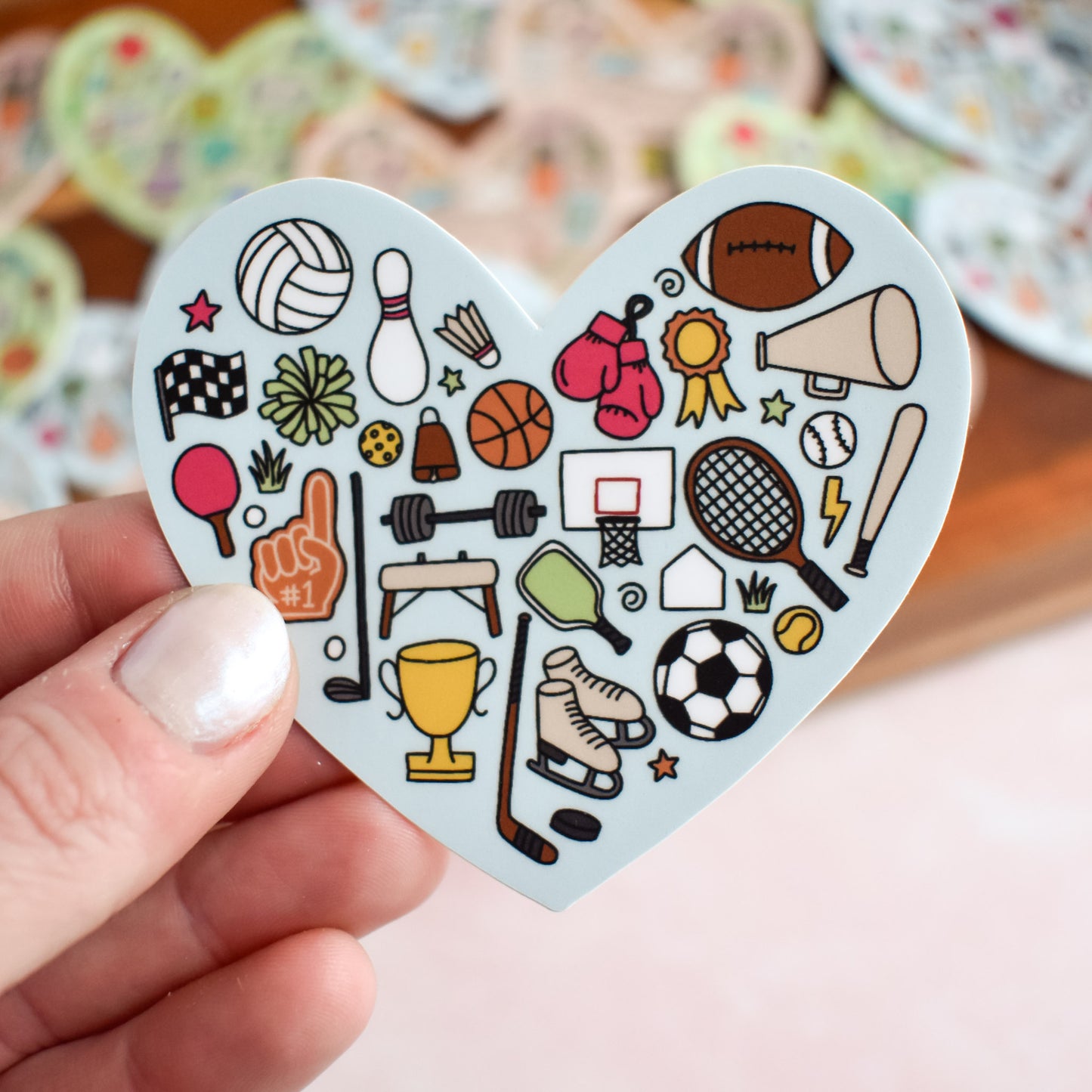 Sports Heart Sticker