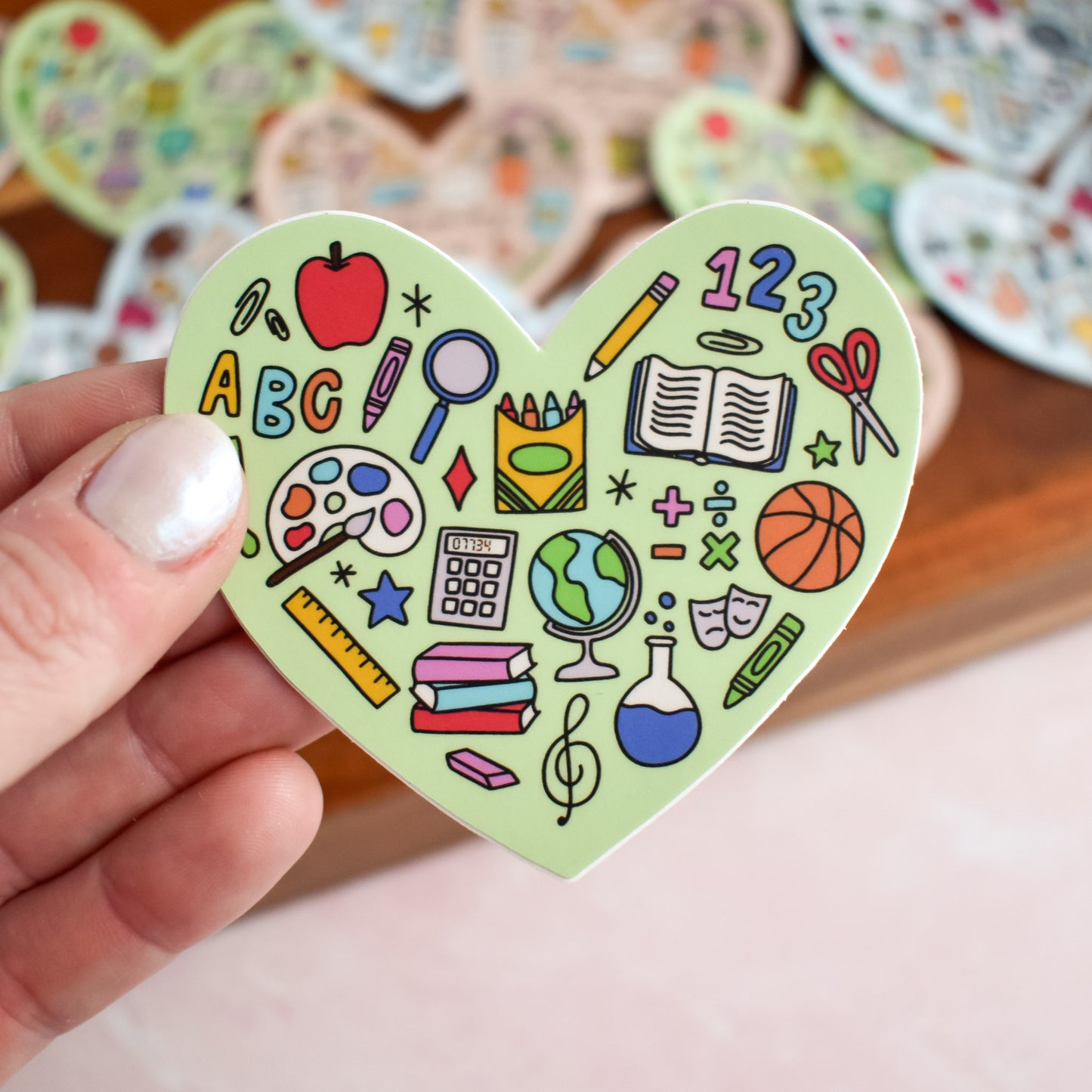 School Heart Sticker