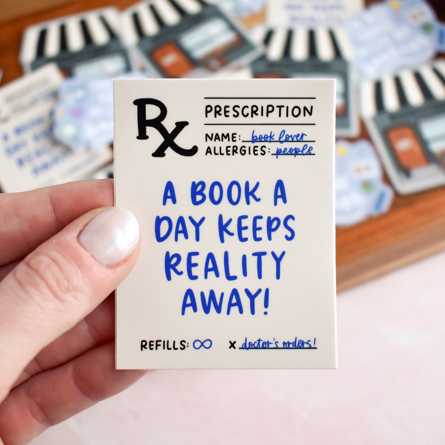 Book A Day Prescription Sticker