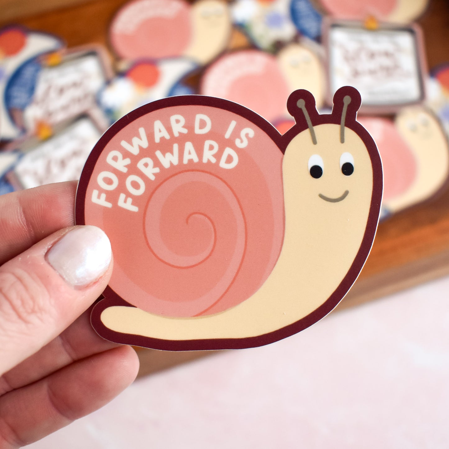 Forward Is Forward Snail Sticker