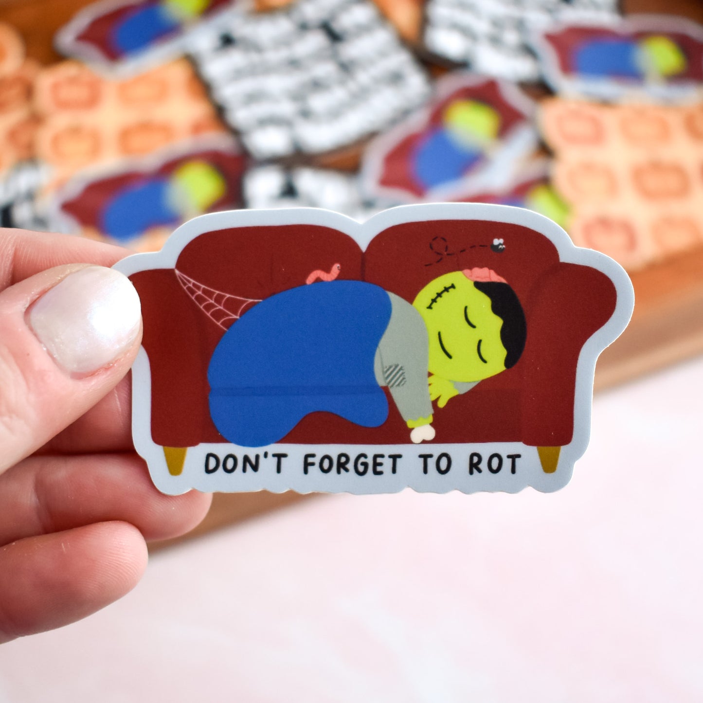 Don't Forget to Rot Zombie Sticker