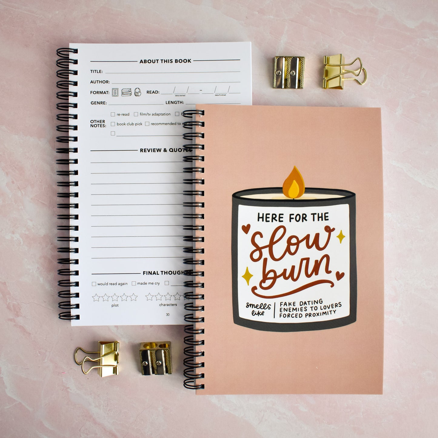 Here for the Slow Burn Candle Reading Journal