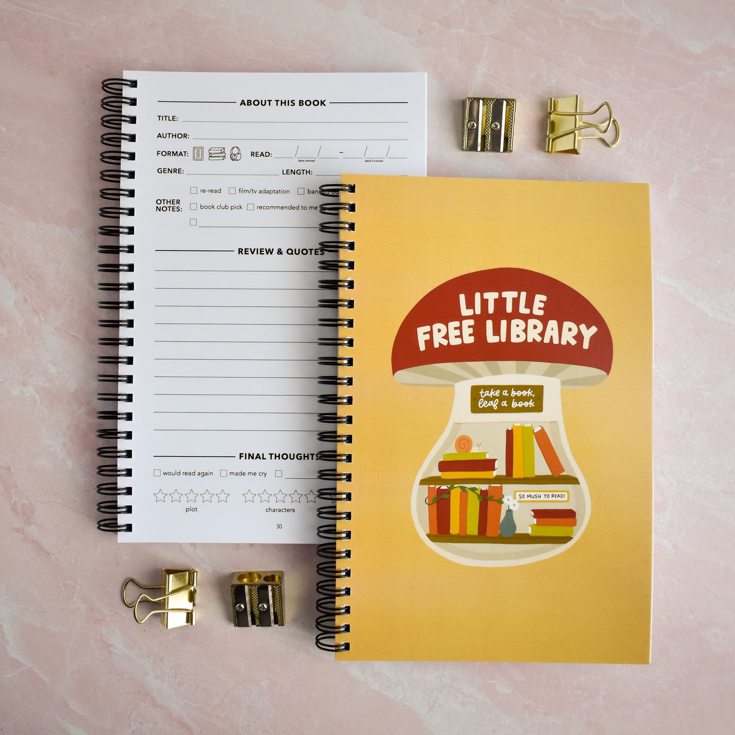 Mushroom Little Free Library Reading Journal