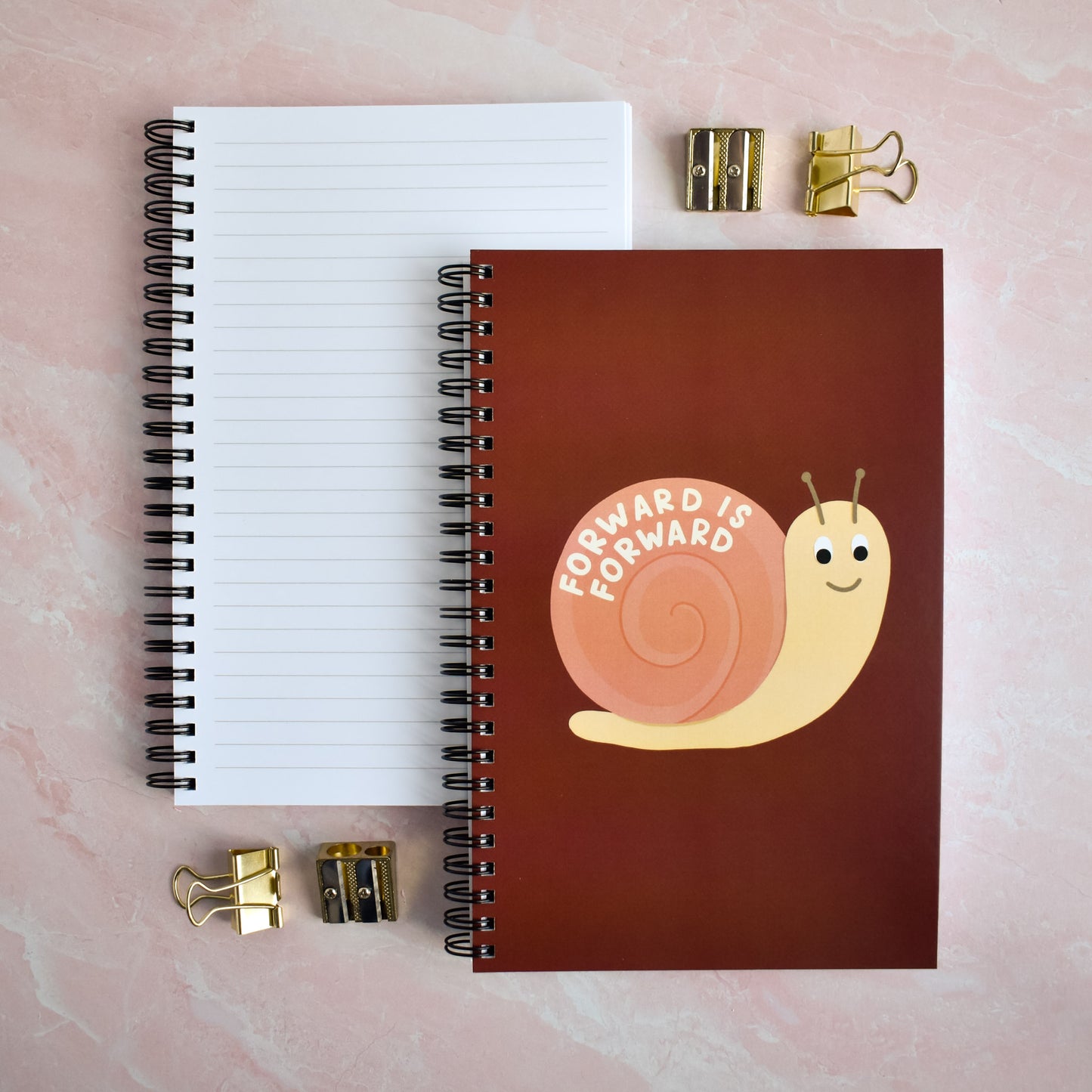 Forward Is Forward Snail Notebook
