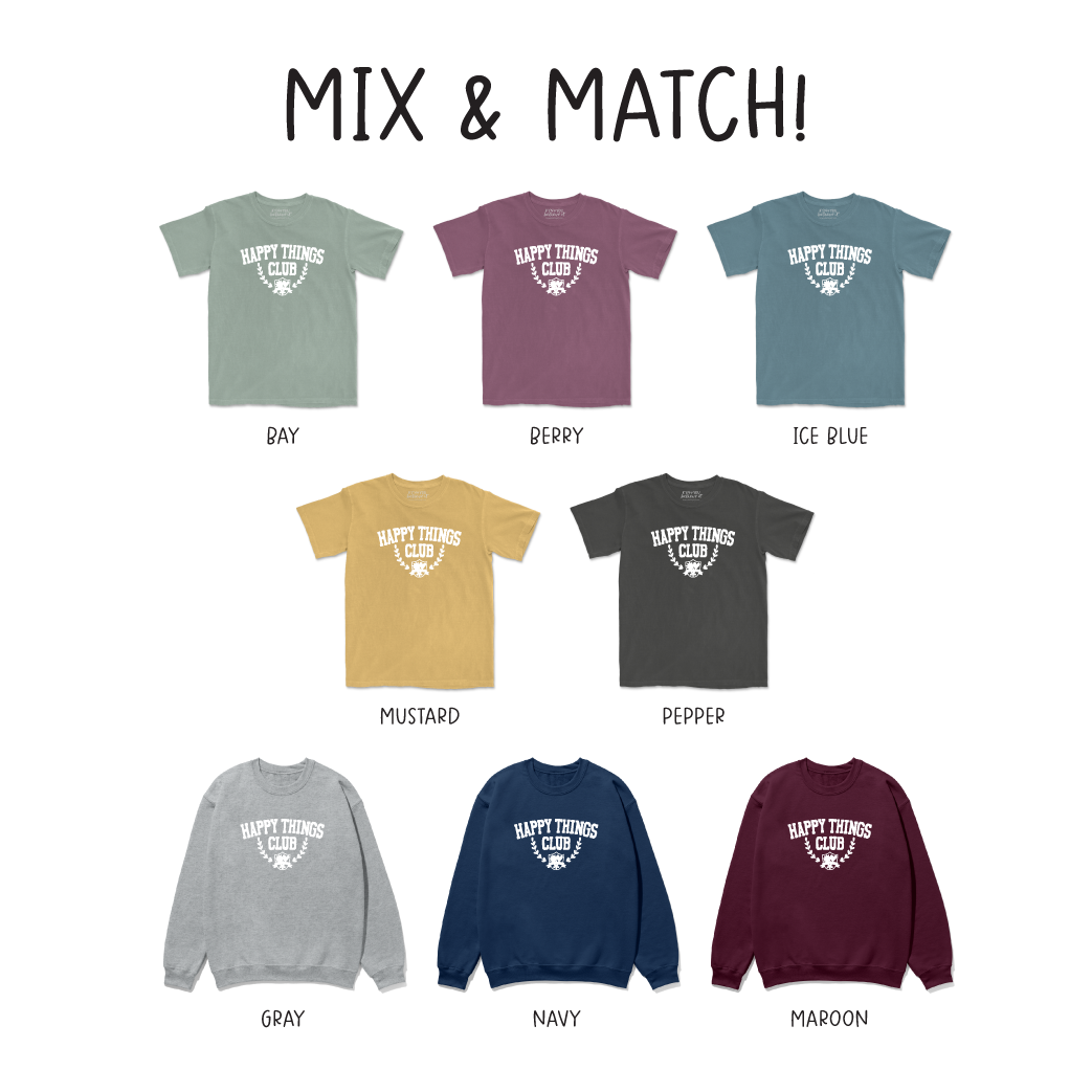 Happy Things Club Mix And Match Apparel