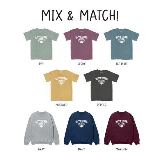 Happy Things Club Mix And Match Apparel