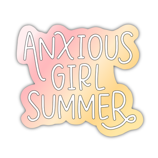 Anxious Girl Summer Sticker