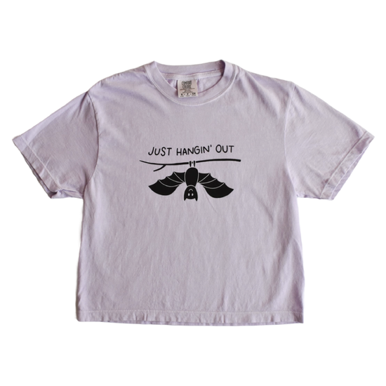 Just Hangin' Out Cropped Tee (Orchid)