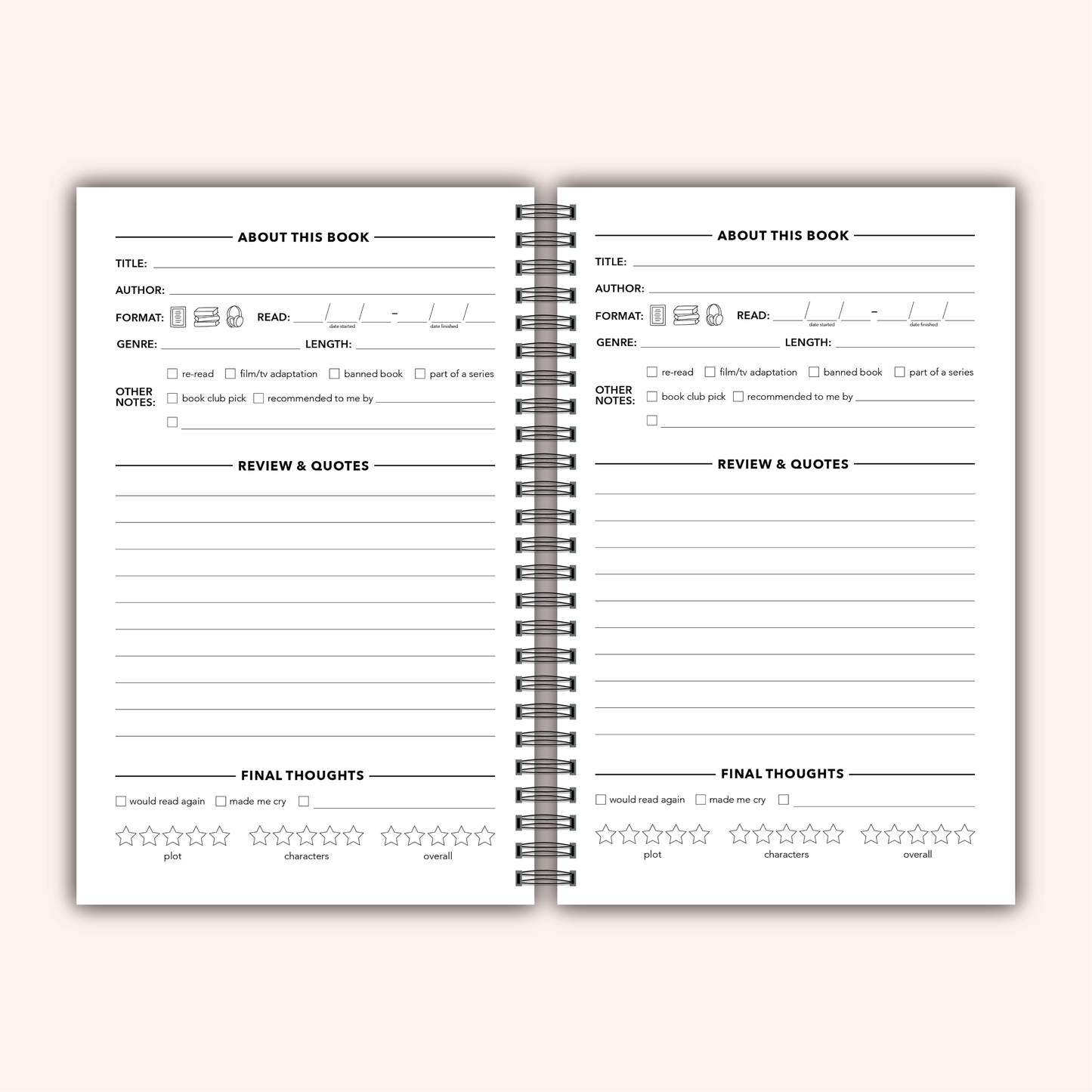 Well-Read Reading Journal