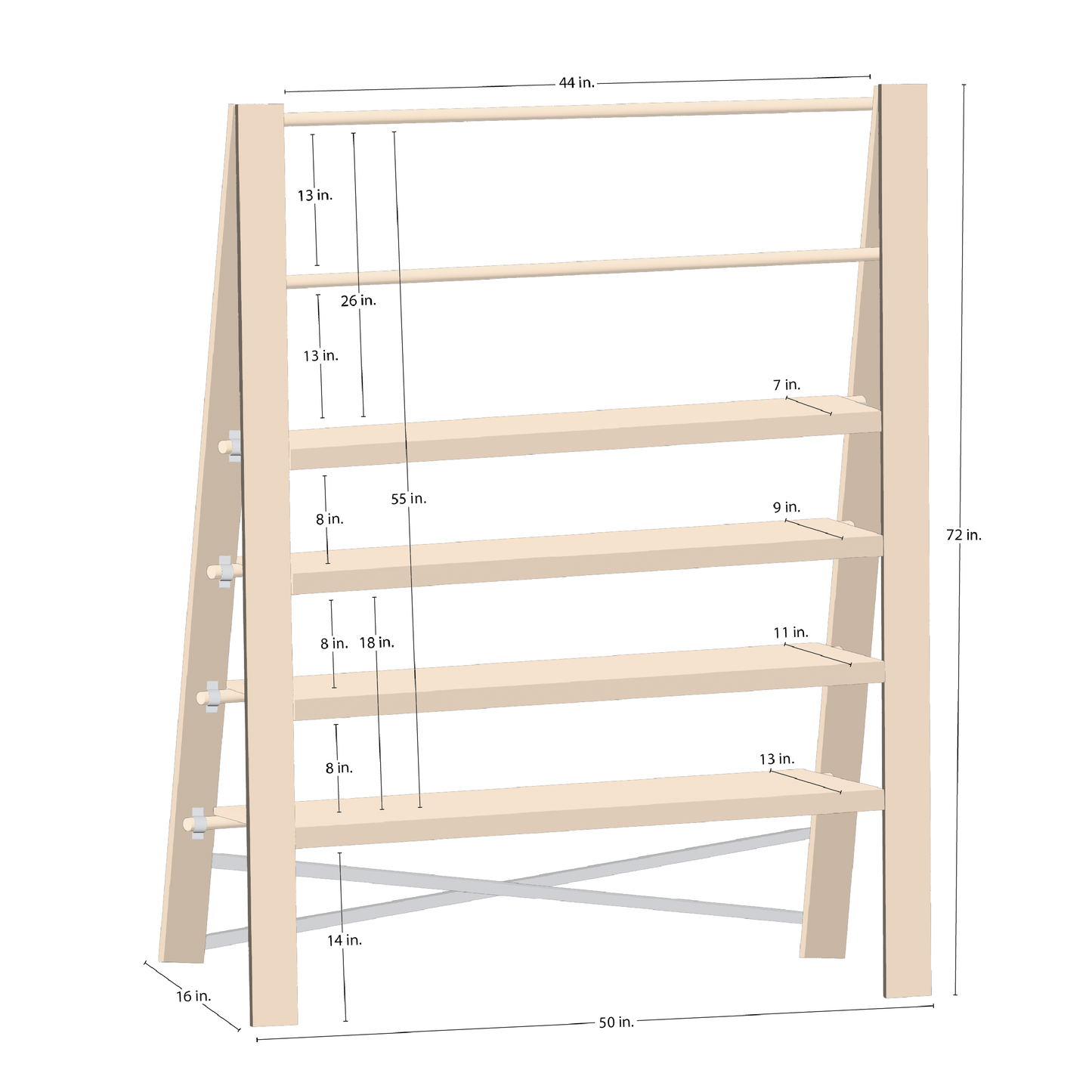 Collapsible Market Shelf BUILDING PLANS (Digital Download)