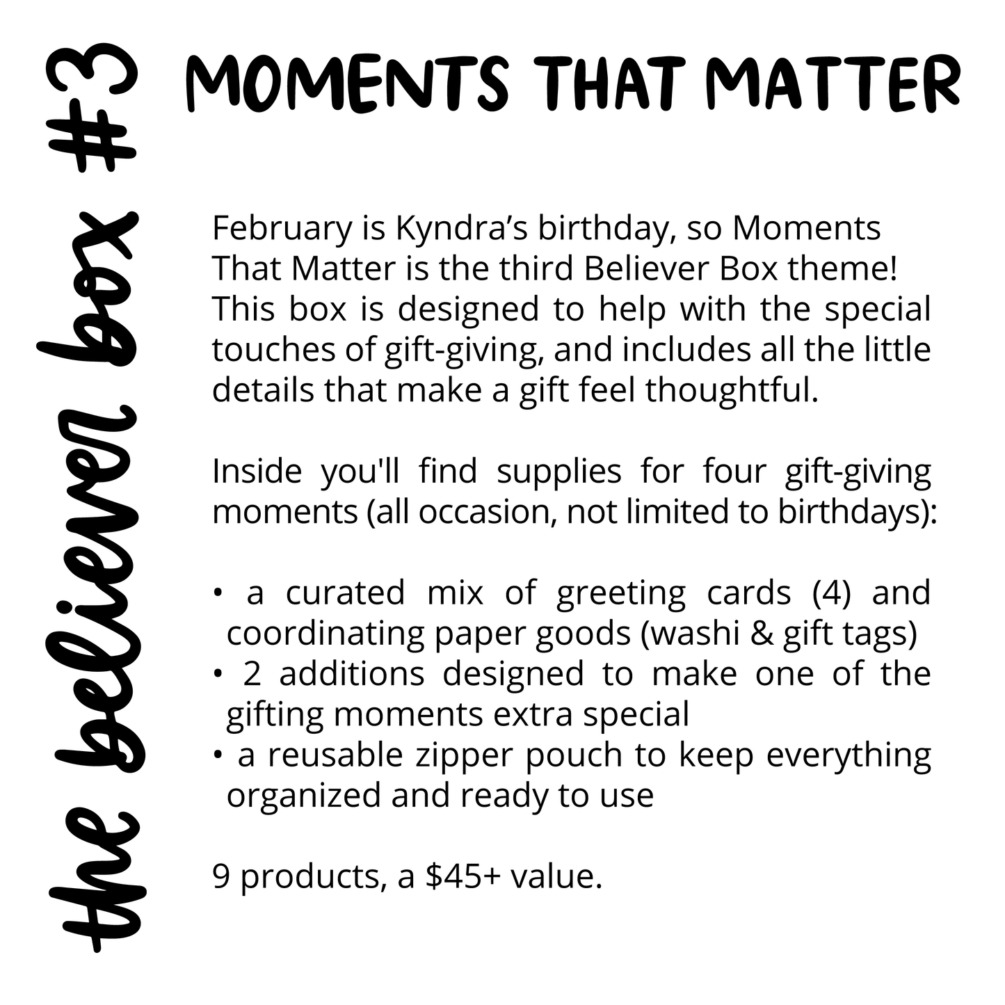 The Believer Box #3: Moments That Matter (Sign-Ups Close 2/13, Ships 2/19)