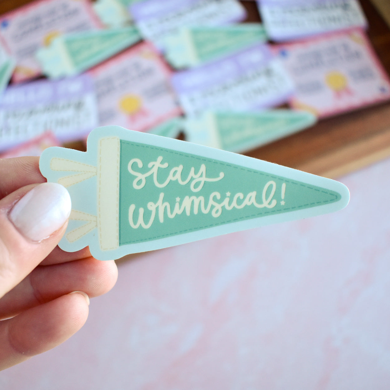 Stay Whimsical Pennant Sticker