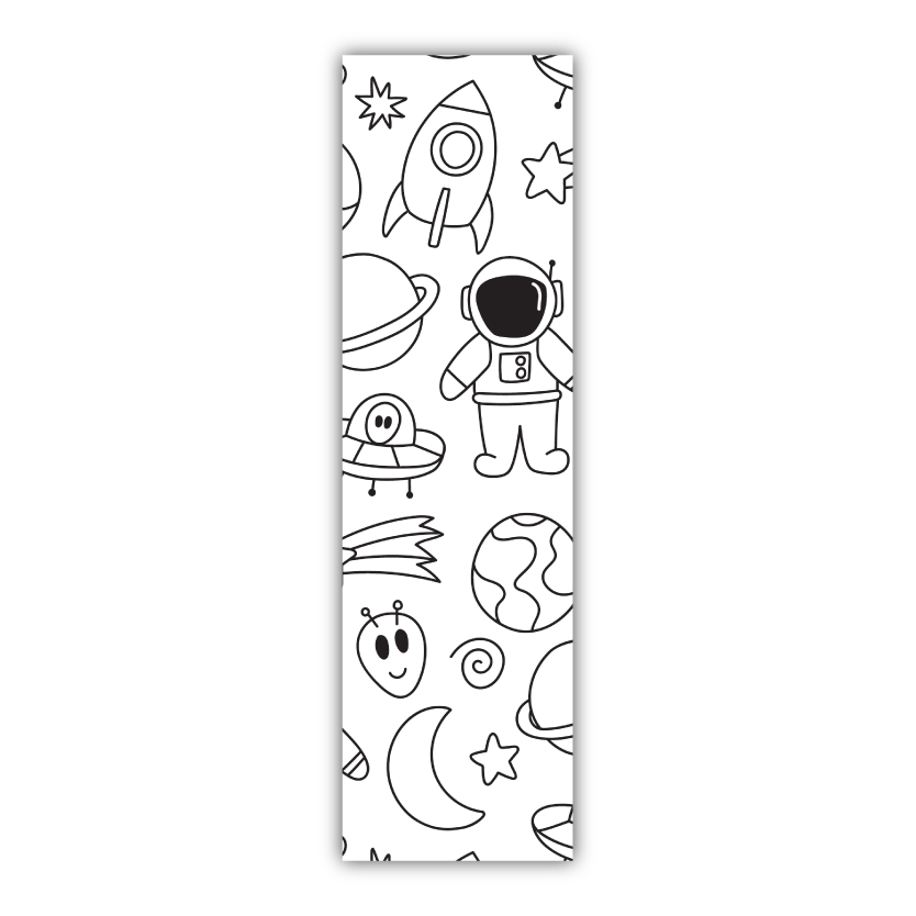 Outerspace Coloring Bookmark