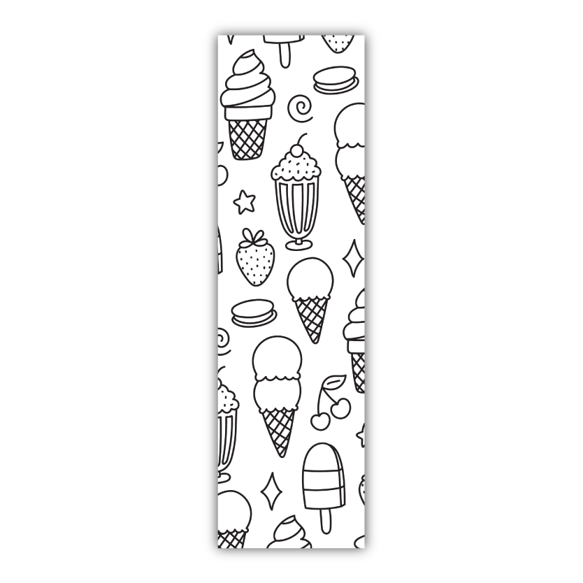 Ice Cream Coloring Bookmark