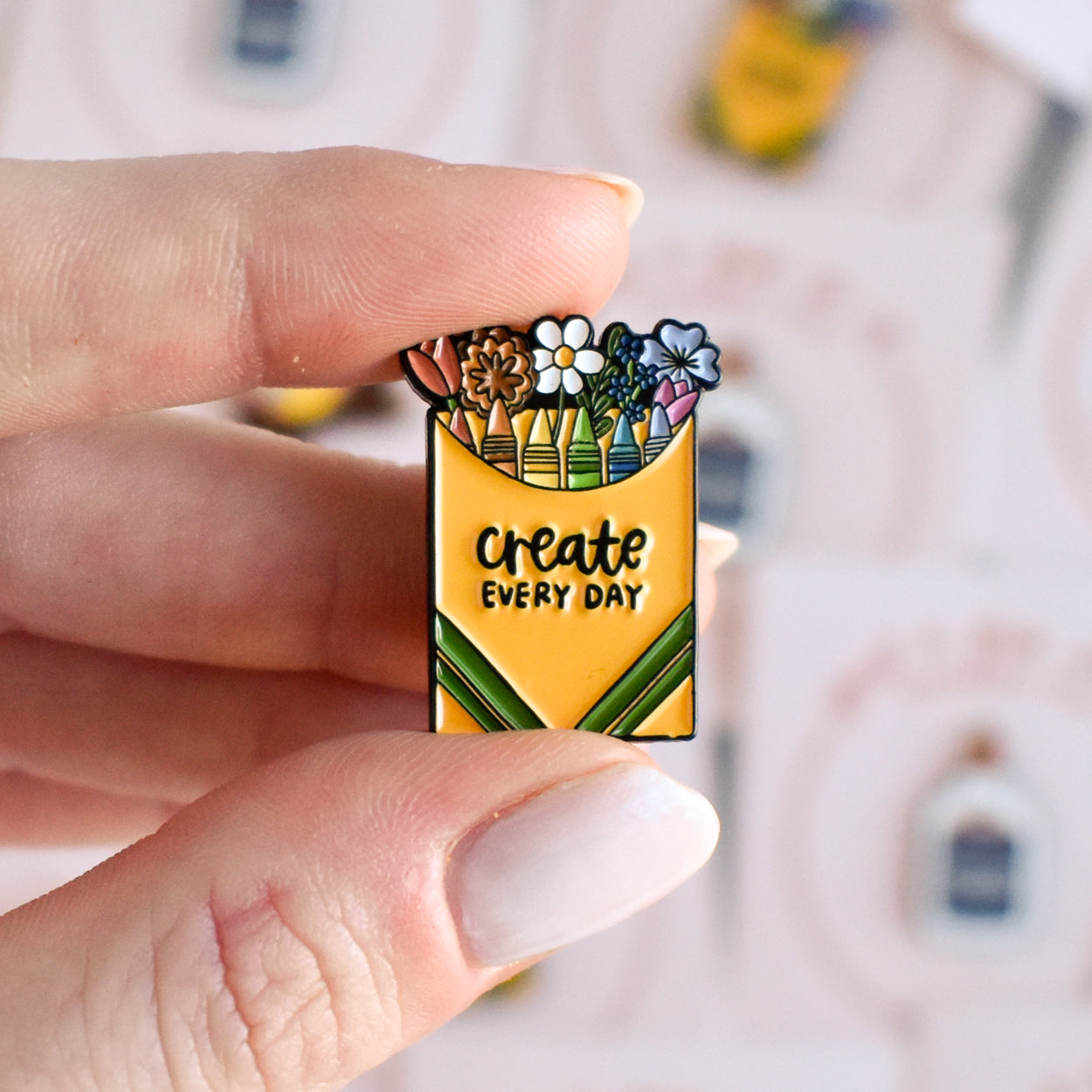 Create Every Day Enamel Pin
